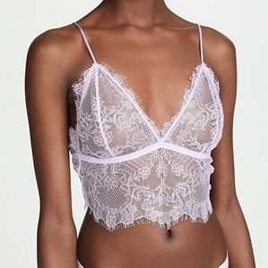 Anine Bing lavender purple lace long bralette